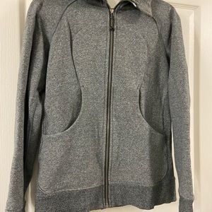 Lululemon Scuba hoodie. Size 8. Heather grey with black interior.
